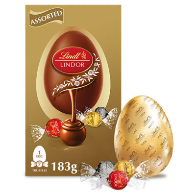 Lindor Milk Chocolate Egg With Lindor Assorted Truffles 183g