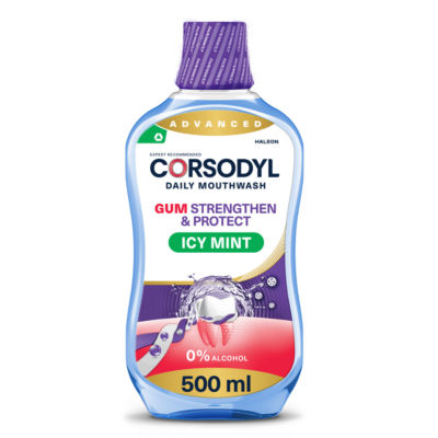 Gum Strengthen & Protect Mouthwash, Icy Mint 500ml