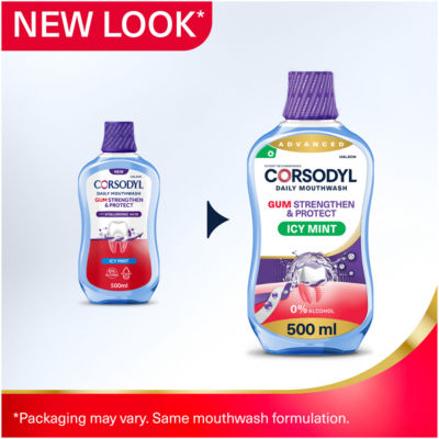 Gum Strengthen & Protect Mouthwash, Icy Mint 500ml thumbnail 3