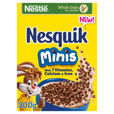 Nesquik Chocolate Minis Breakfast Cereal 300g thumbnail 2