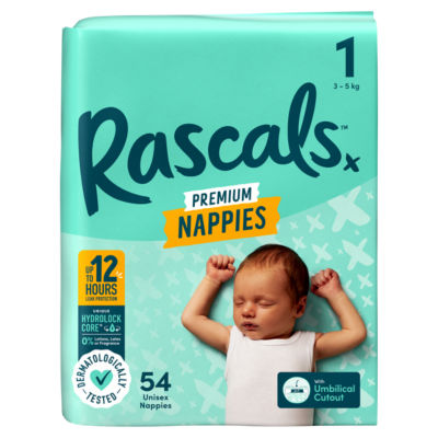 Premium Nappies, Size 1, 54 Count thumbnail 2