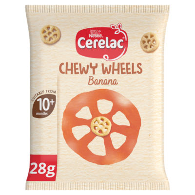Banana Chewy Wheels 10+ Months Baby Finger Food 28g thumbnail 2