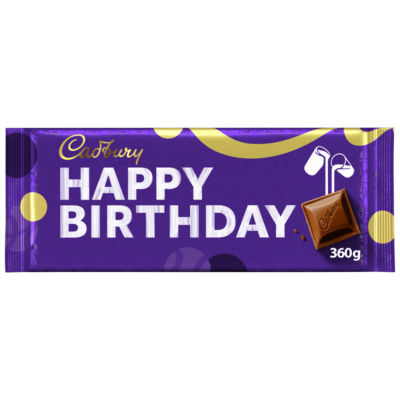 Cadbury Dairy Milk Happy Birthday Gifting Bar Large 360 g thumbnail 2