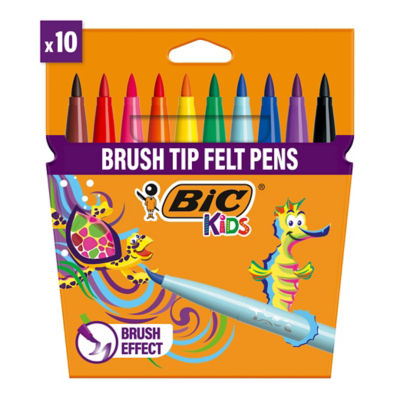 Bic Kids Kids Brush Tip Felt Pens 10pk