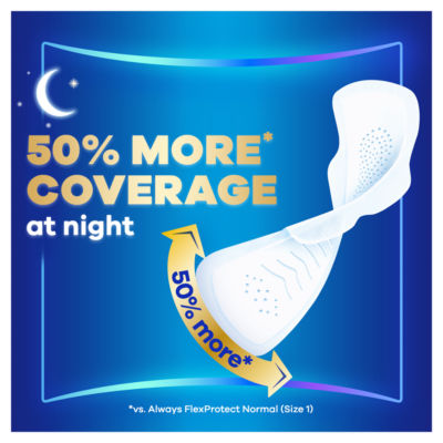 FlexProtect Sanitary Towels Night Extra (Size 4) with Wings 9 Pads thumbnail 4