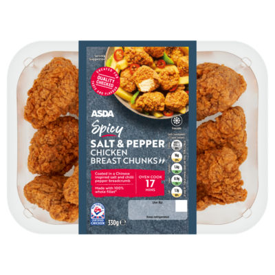 ASDA Spicy Salt & Pepper Chicken Breast Chunks 330g thumbnail 2