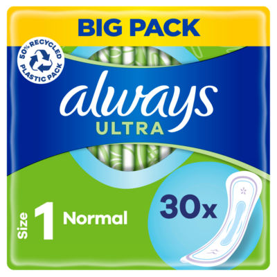 Ultra Sanitary Towels Light / Moderate Flow Day (Size 1) 26 Pads thumbnail 2