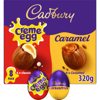 Creme Egg & Caramel Chocolate Easter Egg Multipack 320g (8 x 40g) thumbnail 2