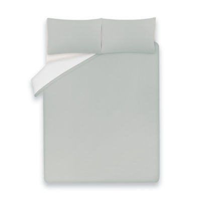 White Reversible Textured Duvet Set - Single thumbnail 7