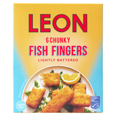 6 Chunky Fish Fingers Lightly Battered 390g