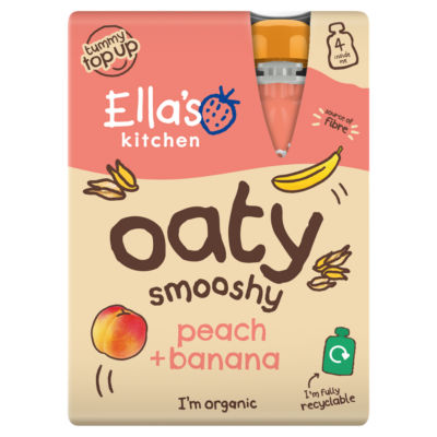 Peach + Banana Oaty Smooshy 4 x 90g (360g) thumbnail 2