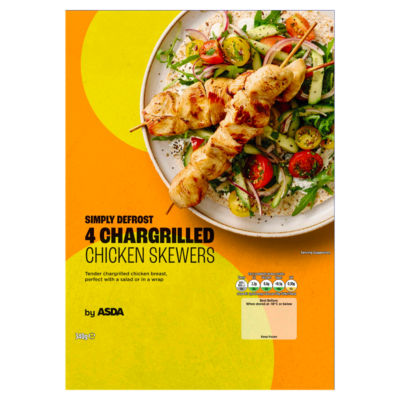 ASDA 4 Chargrilled Chicken Skewers 340g thumbnail 2