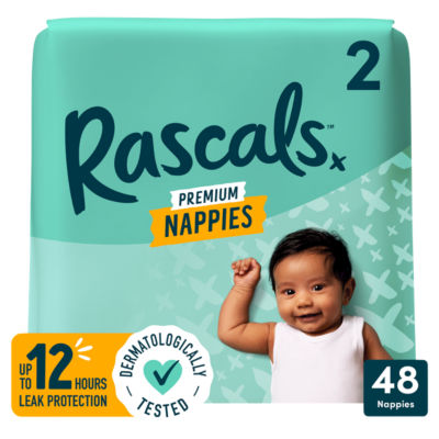 Premium Nappies, Size 2, 48 Count