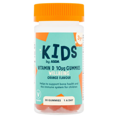Kids by  Wellbeing Orange Flavour Vitamin D 10μg 1 a Day 3y+ 30 Gummies thumbnail 2