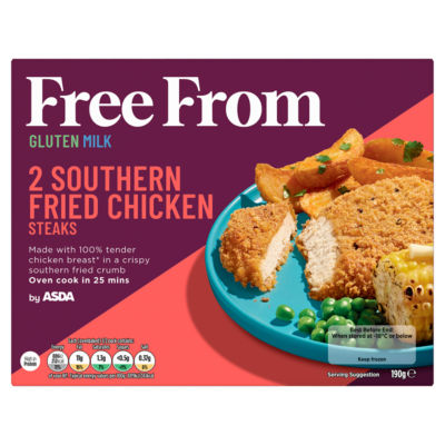Free From by  2 Southern Fried Chicken Steaks 190g thumbnail 2