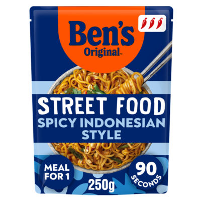 Ben's Original Street Food Microwave Noodles Spicy Indonesian Style