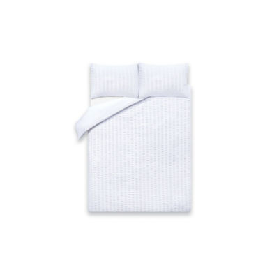 White Seersucker Duvet Set - Single thumbnail 5