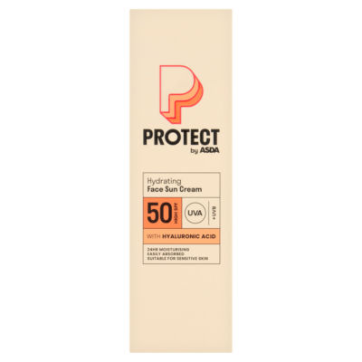 Protect by ASDA 50 High SPF Hydrating Face Sun Cream with Hyaluronic Acid 50ml thumbnail 2