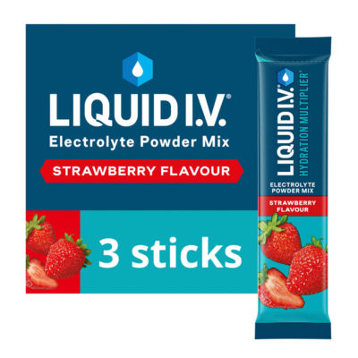 Hydration Multiplier* Strawberry Electrolyte Powder Mix Food Supplement 3 sachets thumbnail 2