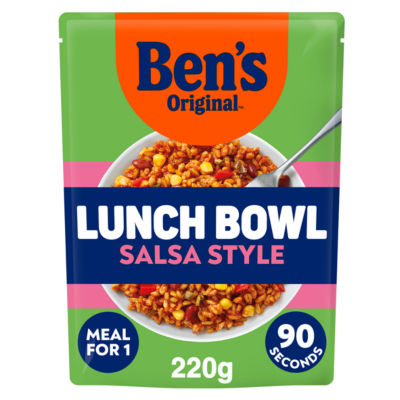 Bens Original Lunch Bowl Salsa Style Wholegrain Microwave Rice Instant Meal 220g thumbnail 2