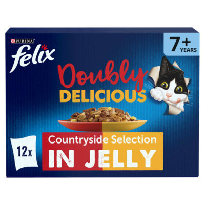 Doubly Delicious 7+ Meaty Selection in Jelly Wet Cat Food 12x100g