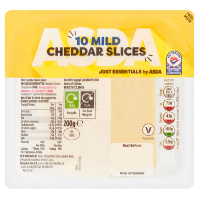10 Mild Cheddar Slices 200g thumbnail 2