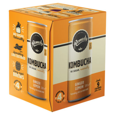 Kombucha Ginger Lemon 4 x 330 ml thumbnail 2