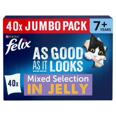 As Good As it Looks Senior 7+ Mixed Selection Wet Cat Food 40x85g thumbnail 2