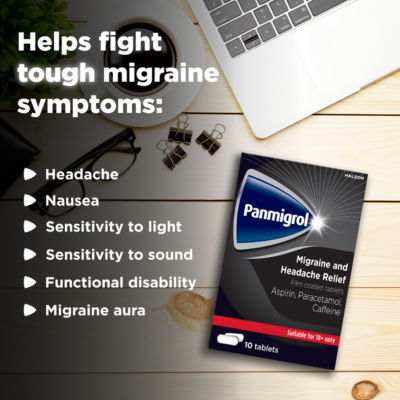 Panmigrol Migraine and Headache Relief Paracetamol Tablets, 10s thumbnail 3