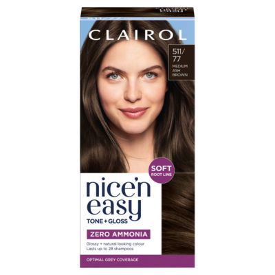 Nice'n Easy Tone + Gloss Semi Permanent Hair Dye - 511/77 Medium Ash Brown thumbnail 2