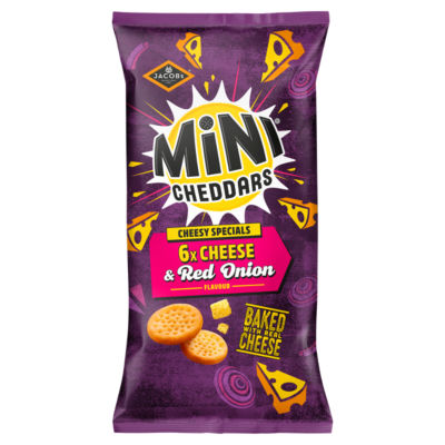 Mini Cheddars Cheese & Red Onion Flavour Multipack 6x23g thumbnail 2