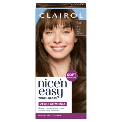 Nice'n Easy Tone + Gloss Semi Permanent Hair Dye - 611/75 Light Ash Brown thumbnail 2