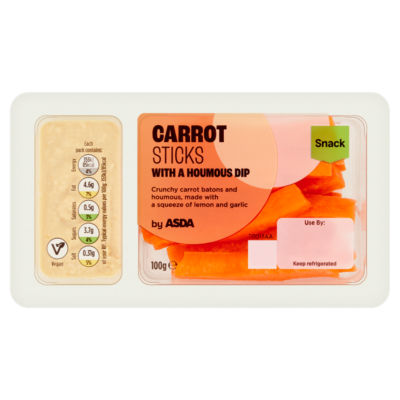 Carrot Sticks with a Houmous Dip 100g thumbnail 2