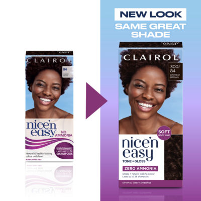 Nice'n Easy Tone + Gloss Semi Permanent Hair Dye - 300/84 Darkest Brown thumbnail 3