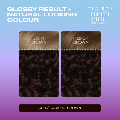 Nice'n Easy Tone + Gloss Semi Permanent Hair Dye - 300/84 Darkest Brown thumbnail 4