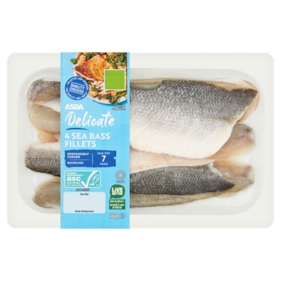 4 Delicate Sea Bass Fillets 360g thumbnail 2