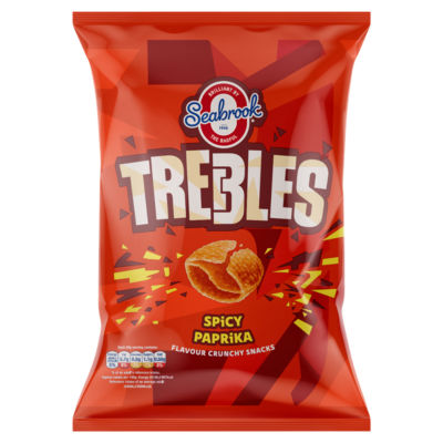Trebles Spicy Paprika Flavour Crunchy Snacks 120g thumbnail 2