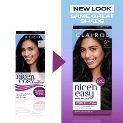 Nice'n Easy Tone + Gloss Semi Permanent Hair Dye - 200/83 Black thumbnail 3