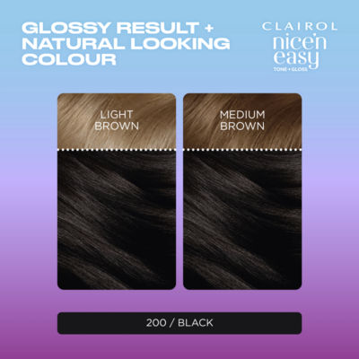 Nice'n Easy Tone + Gloss Semi Permanent Hair Dye - 200/83 Black thumbnail 4