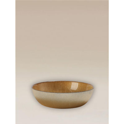 Gold-Tone Glass Serving Bowl thumbnail 2
