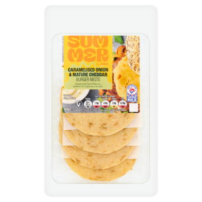 Summer Caramelised Onion & Mature Cheddar Burger Melts 100g thumbnail 2
