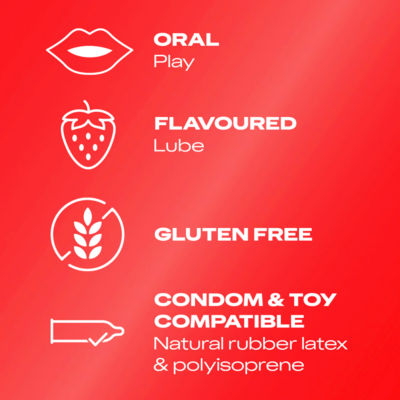Strawberry Lube Water Based Flavoured Edible 100ml thumbnail 4