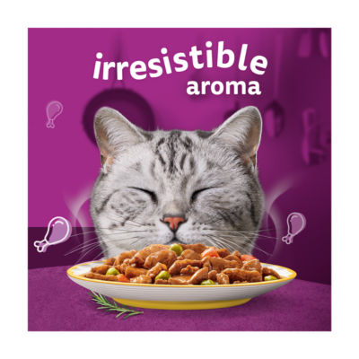 1+ AROMATIC Purrfect POULTRY Wet Cat Food Pouches in Gravy 12 x 85g thumbnail 4