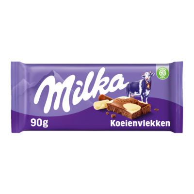 Milka Happy Cows Milk and White Chocolate Bar
