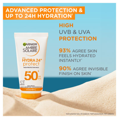 Ambre Solaire Hydra 24H Protect SPF50+ Sun Cream Travel Lotion 50ml thumbnail 3