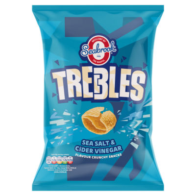 Trebles Sea Salt & Cider Vinegar Flavour Crunchy Snacks 120g thumbnail 2