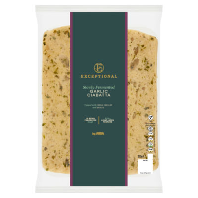 Exceptional by Slowly Fermented Garlic Ciabatta 255g