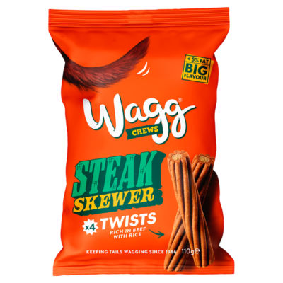 Wagg Dog Chews Steak Skewer Twists 110g