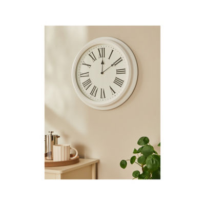White Large Traditional Clock