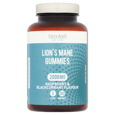 Being Cognition Raspberry & Blackcurrant Flavour 2000mg 1 a Day Lion's Mane 30 Gummies thumbnail 2